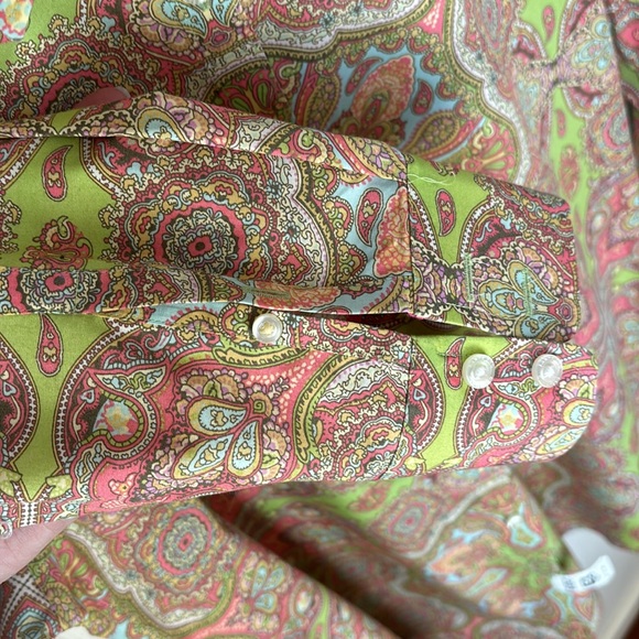 Lands’ End Paisley Blouse. Size 10 - Picture 5 of 6